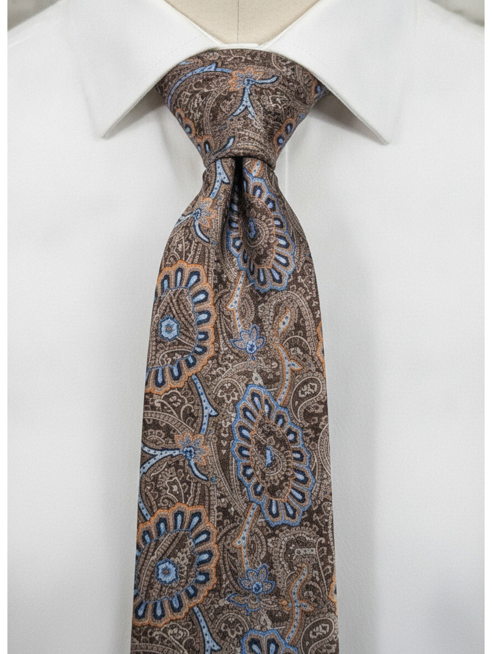 Robert Talbott Carmel Blue Silk Tie - Hand Sewn